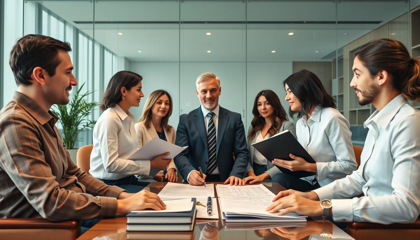 Business agreement signing